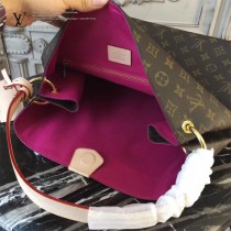 LV M43703 輕便實用原單經典老花配枚紅內裡大號單肩購物袋
