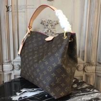 LV M43701 人氣新品女士原單經典老花配玫紅內裡小號單肩包
