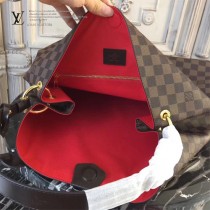 LV N44045 輕便實用原單咖啡色棋盤格大號單肩購物袋