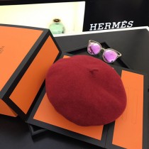 HERMES帽子-01 愛馬仕時尚百搭新款高級羊絨貝雷帽