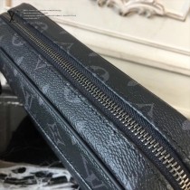 LV-42838 LV原單塗層帆布材質拉鏈開口黑花簡單實用男士kasai手包