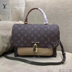 LV-M44259 Monogram帆布粒紋皮革純正優雅時尚配色郵差包
