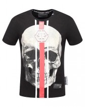 德國潮牌PP菲利普.普蘭(PHILIPP PLEIN)短袖男士圓領T恤燙鉆骷髏頭
