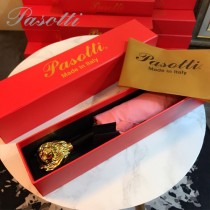 Pasotti-04-2 萌塔匯可愛新品原單金色獅子頭手把防曬半自動折疊晴雨傘