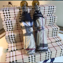 Burberry雨傘-01 巴寶莉最新款原單品質經典格子花邊全自動折疊晴雨傘
