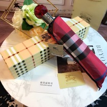 Burberry雨傘-02 巴寶莉最新款原單品質經典格子花邊全自動折疊晴雨傘