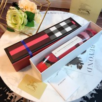 Burberry雨傘-04 巴寶莉最新款原單品質經典格子花邊全自動折疊晴雨傘