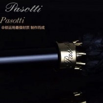 Pasotti-03-5 萌塔匯高貴霸氣原單釉彩豹子頭手把防曬長柄晴雨傘
