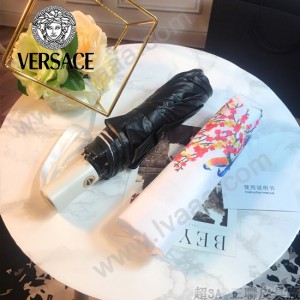 VERSACE雨傘-01-2 范思哲原單花卉與鳥印花防紫外線自動折疊晴雨傘