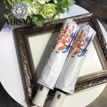 VERSACE雨傘-01-2 范思哲原單花卉與鳥印花防紫外線自動折疊晴雨傘
