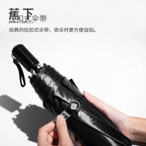 Banana Umbrella-02-3 蕉下方便實用花卉印花防紫外線自動折疊晴雨傘小黑傘