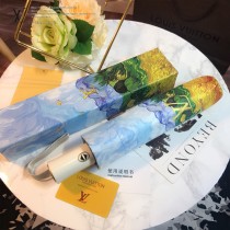 Louis Vuitton雨傘-05 路易威登專櫃夏季新款梵高經典油畫圖案全自動折疊晴雨傘