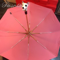 Pasotti-04-4 萌塔匯可愛新品原單釉彩狗頭手把防曬半自動折疊晴雨傘