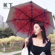 Banana Umbrella-03-2 蕉下夏季爆款防紫外線自動折疊晴雨傘小黑傘