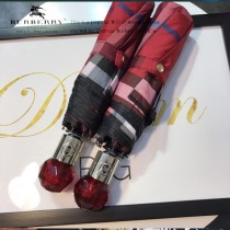 Burberry雨傘-02 巴寶莉最新款原單品質經典格子花邊全自動折疊晴雨傘