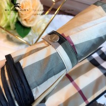Burberry雨傘-01 巴寶莉最新款原單品質經典格子花邊全自動折疊晴雨傘