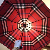 Burberry雨傘-04 巴寶莉最新款原單品質經典格子花邊全自動折疊晴雨傘