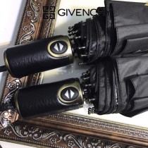 GIVENCHY雨傘-01 紀梵希夏季必備LOGO印花防紫外線自動折疊晴雨傘小黑傘