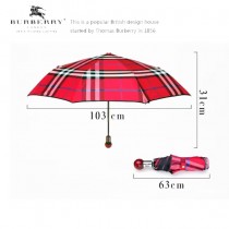 Burberry雨傘-02 巴寶莉最新款原單品質經典格子花邊全自動折疊晴雨傘