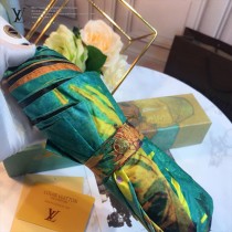 Louis Vuitton雨傘-04 路易威登專櫃夏季新款梵高經典油畫圖案全自動折疊晴雨傘