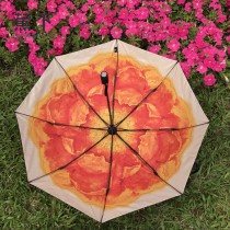 Banana Umbrella-02-2 蕉下方便實用花卉印花防紫外線自動折疊晴雨傘小黑傘