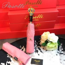 Pasotti-04-6 萌塔匯可愛新品原單鑲鑽皇冠手把防曬半自動折疊晴雨傘