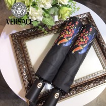 VERSACE雨傘-01 范思哲原單花卉與鳥印花防紫外線自動折疊晴雨傘