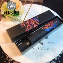 VERSACE雨傘-01 范思哲原單花卉與鳥印花防紫外線自動折疊晴雨傘