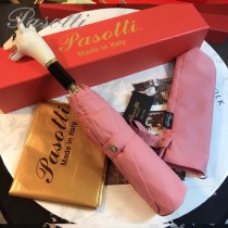 Pasotti-04-4 萌塔匯可愛新品原單釉彩狗頭手把防曬半自動折疊晴雨傘