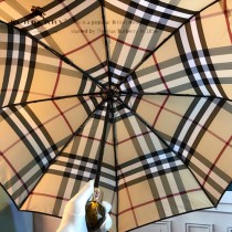 Burberry雨傘-01 巴寶莉最新款原單品質經典格子花邊全自動折疊晴雨傘