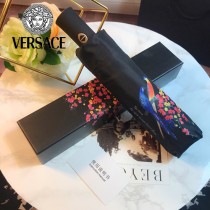 VERSACE雨傘-01 范思哲原單花卉與鳥印花防紫外線自動折疊晴雨傘