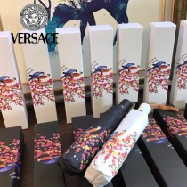 VERSACE雨傘-01-2 范思哲原單花卉與鳥印花防紫外線自動折疊晴雨傘