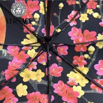 VERSACE雨傘-01 范思哲原單花卉與鳥印花防紫外線自動折疊晴雨傘