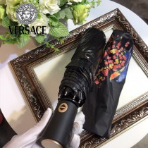 VERSACE雨傘-01 范思哲原單花卉與鳥印花防紫外線自動折疊晴雨傘