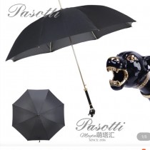 Pasotti-03 萌塔匯高貴霸氣原單釉彩豹子頭手把防曬長柄晴雨傘