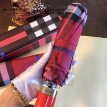 Burberry雨傘-04 巴寶莉最新款原單品質經典格子花邊全自動折疊晴雨傘