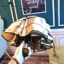 Burberry雨傘-01 巴寶莉最新款原單品質經典格子花邊全自動折疊晴雨傘