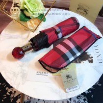 Burberry雨傘-02 巴寶莉最新款原單品質經典格子花邊全自動折疊晴雨傘