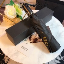 GIVENCHY雨傘-01 紀梵希夏季必備LOGO印花防紫外線自動折疊晴雨傘小黑傘