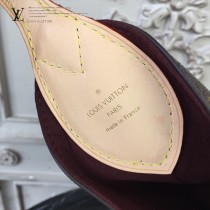 LV-43546 路易威登新款時尚經典Monogram Flower 挂锁米色原版皮LU Hobo手袋