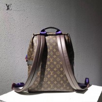 LV-M43849-1 路易威登新款時尚原版皮18春夏秀款運動風老花APOLLO雙肩包
