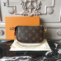 LV-M60153 路易威登新款時尚原版皮老花臺灣原產精美徽章彩繪圖案小挎包