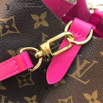 LV-M43570 路易威登新款时尚經典玫红色NEONOE手袋新潮水桶包 可斜跨