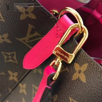 LV-M43570 路易威登新款时尚經典玫红色NEONOE手袋新潮水桶包 可斜跨