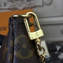 LV-M60153 路易威登新款時尚原版皮老花臺灣原產精美徽章彩繪圖案小挎包