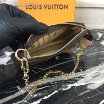 LV-M60153 路易威登新款時尚原版皮老花臺灣原產精美徽章彩繪圖案小挎包