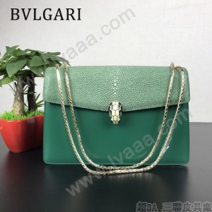 Bvlgari原單-0019 寶格麗意大利最高級定制魔鬼珍珠魚配光面小牛皮斜背包