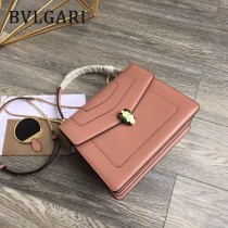 Bvlgari原單-38330-03 寶格麗原單胎牛系列柔軟細膩皮質大號三層風琴包