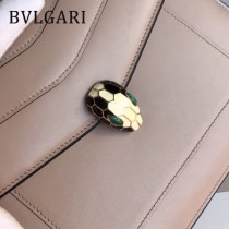 Bvlgari原單-38330-09 寶格麗原單胎牛系列柔軟細膩皮質大號三層風琴包