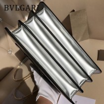 Bvlgari原單-38330-01 寶格麗原單胎牛系列柔軟細膩皮質大號三層風琴包